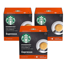 Dolce Gusto Starbucks Colombia espresso crema closeup, showcasing rich crema and aroma.