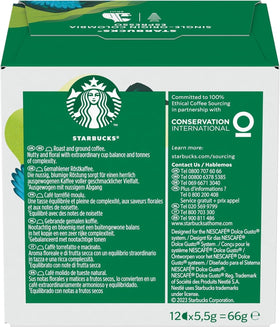 Steaming Dolce Gusto espresso cup featuring Starbucks Colombia aroma and inviting crema.