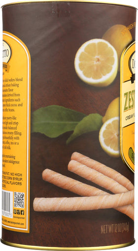 Dolcetto lemon wafer rolls sliced view reveals creamy center