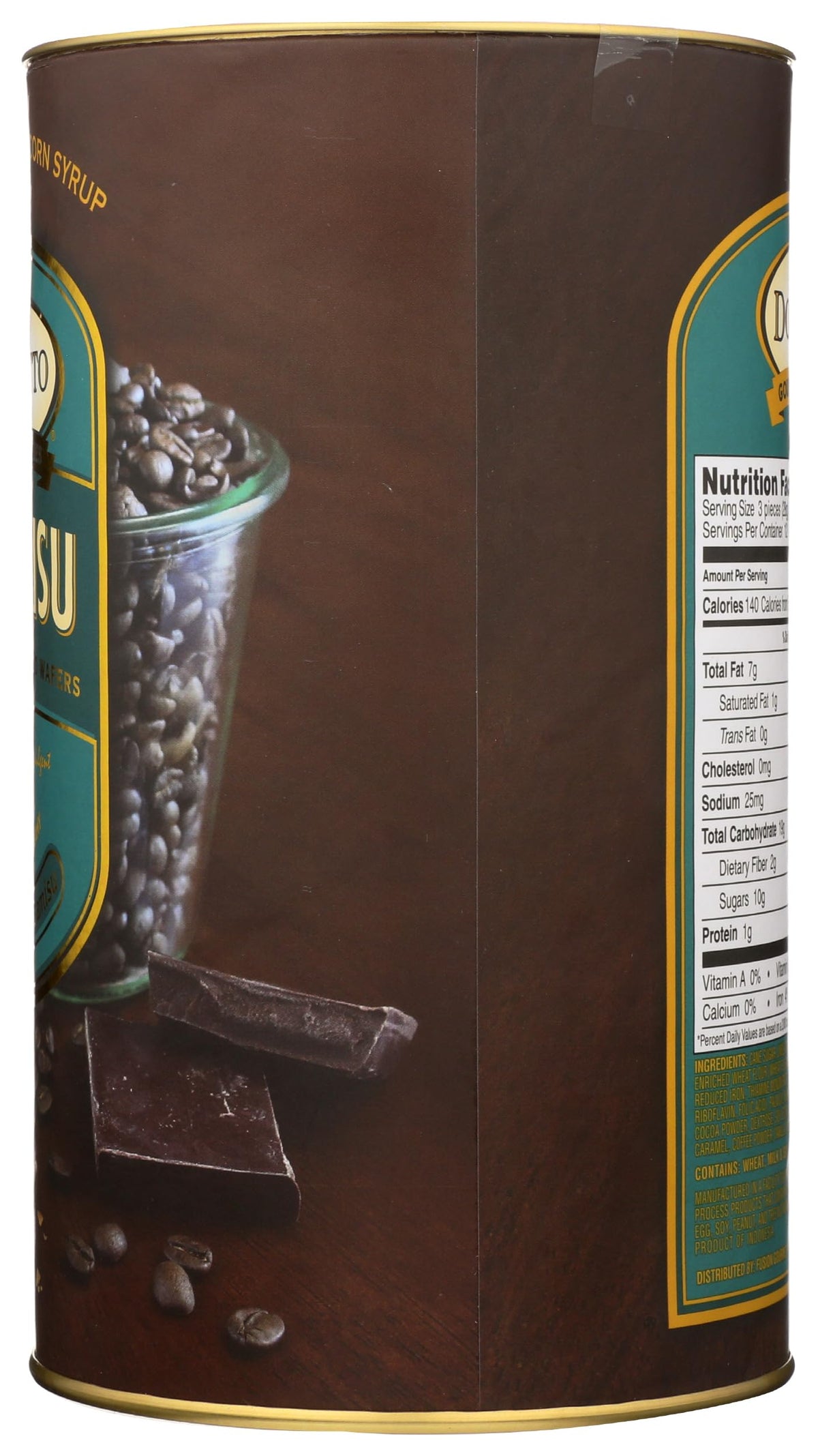 Dolcetto wafer rolls cappuccino pairing, ideal coffee companion.