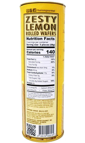 Close-up view of crisp, zesty lemon wafers highlighting texture and color.