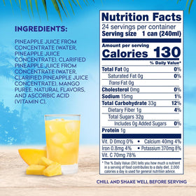 Dole 24-pack juice cans for easy stocking and on-the-go enjoyment.