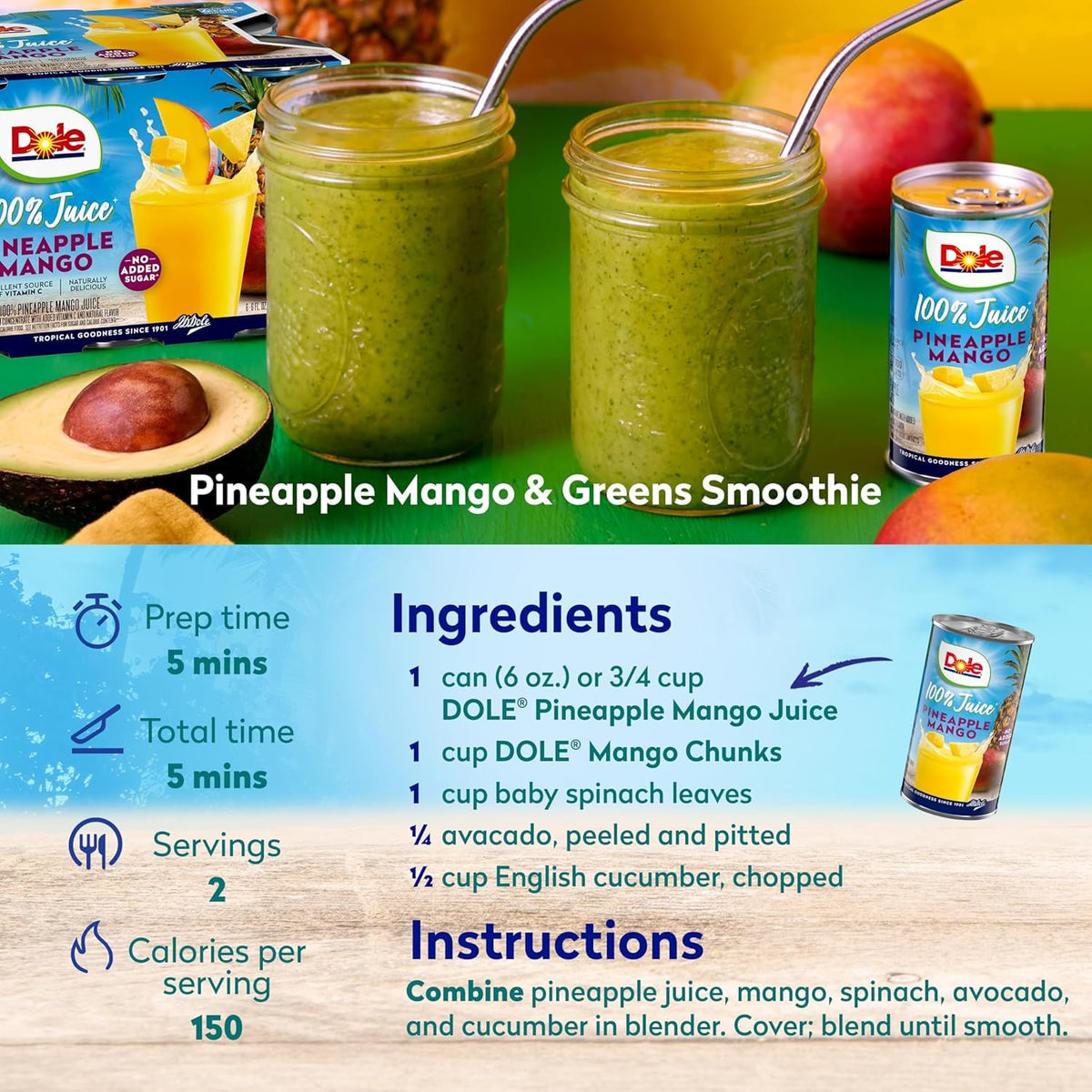 Dole label shows added vitamin C and natural flavors