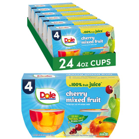 DOLE Cherry Mixed Fruit in 100% Juice cups provide a refreshing, vitamin C snack.