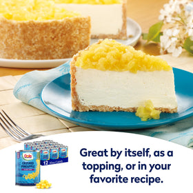 Dole crushed pineapple works as dessert filling and topping