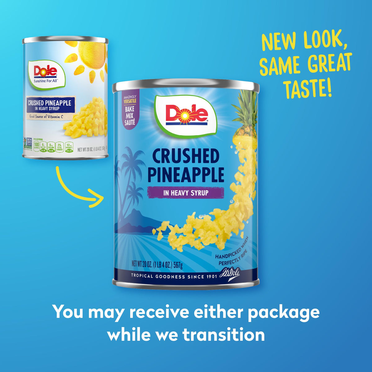 Dole crushed pineapple ideal for smoothies and bowls