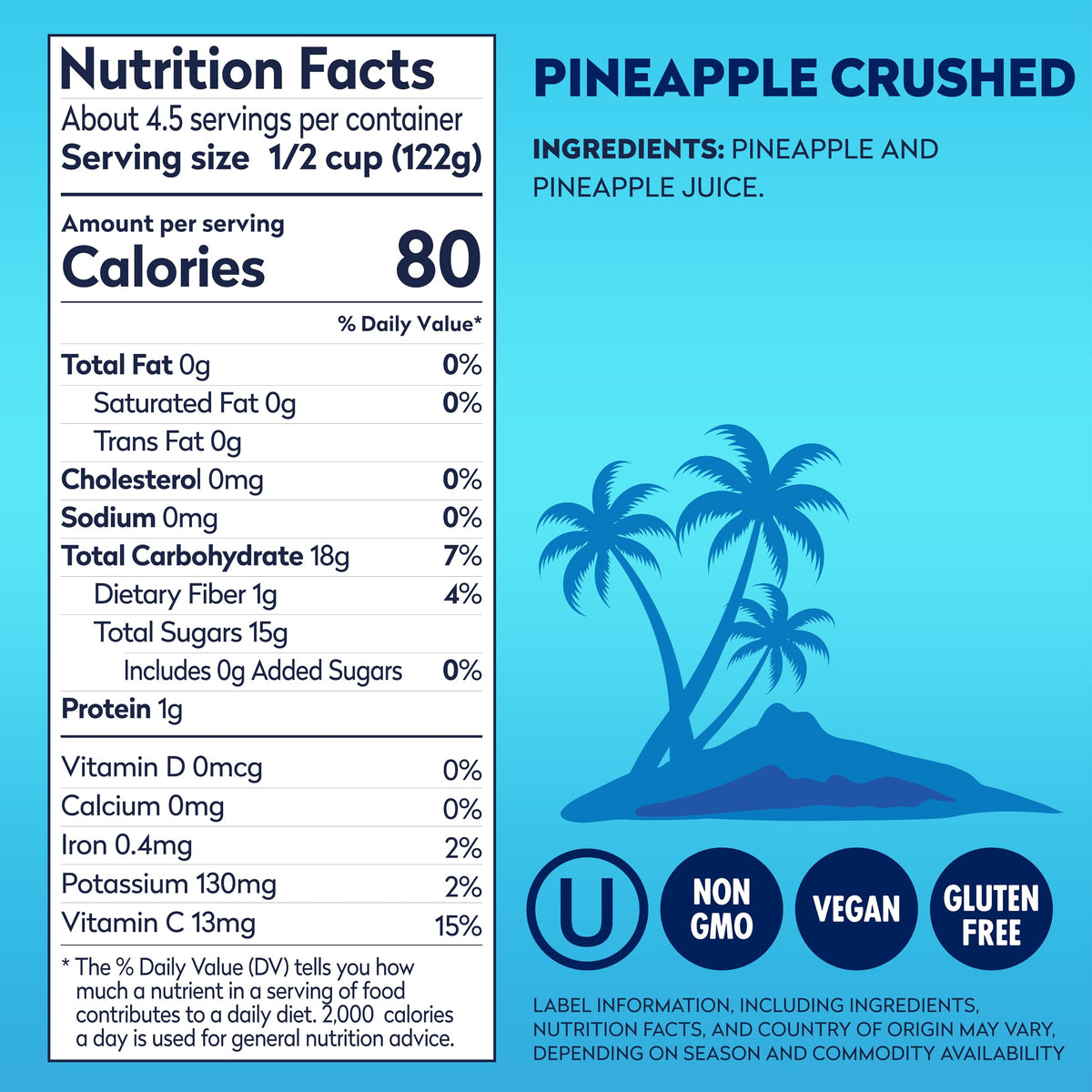 Dole Crushed Pineapple topping in a yogurt bowl for a nutrition-friendly snack.