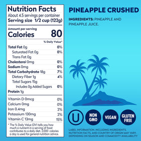 Dole Crushed Pineapple topping in a yogurt bowl for a nutrition-friendly snack.