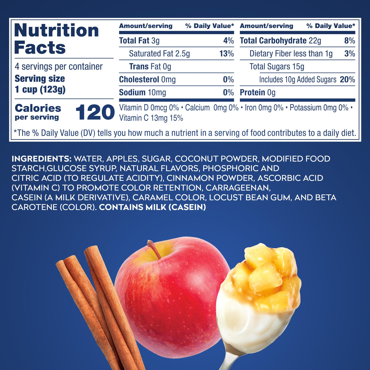 Dole Parfait cup with apples and creme—perfect school snack, low-fat and vitamin C rich.