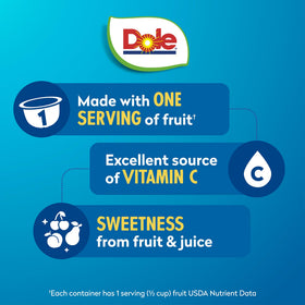 Dole Cherry Mixed Fruit in 100% Juice serving cup for lunches