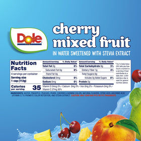 Dole Fruit Bowls pre-cut fruit snack, ready to eat.