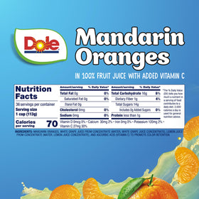 Pre-cut mandarin segments in juice, ideal for easy snacking on the go.