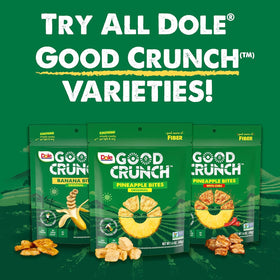 Dole Good Crunch Pineapple Chili Bites produced with sustainable farming and upcycling.