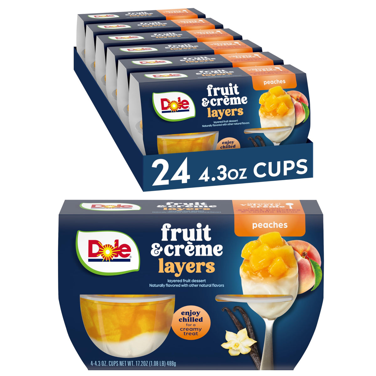Dole mandarin oranges in 100% juice in a bowl, convenient healthy snack.