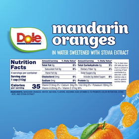 Dole mandarin oranges no sugar added—vitamin C rich snack for busy days.