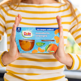 Dole no sugar added mandarins—juicy segments ideal for kid-friendly lunches.