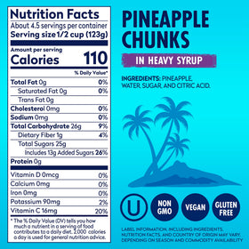 Dole pineapple chunks as dessert topping on pancakes or ice cream.