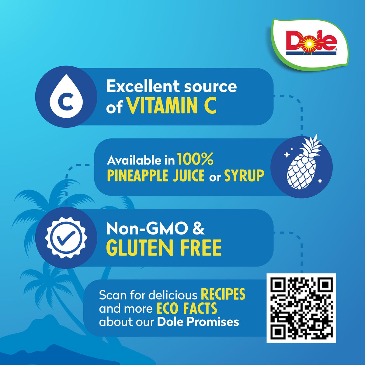 Dole pineapple chunks layered in yogurt parfait for tropical flavor.