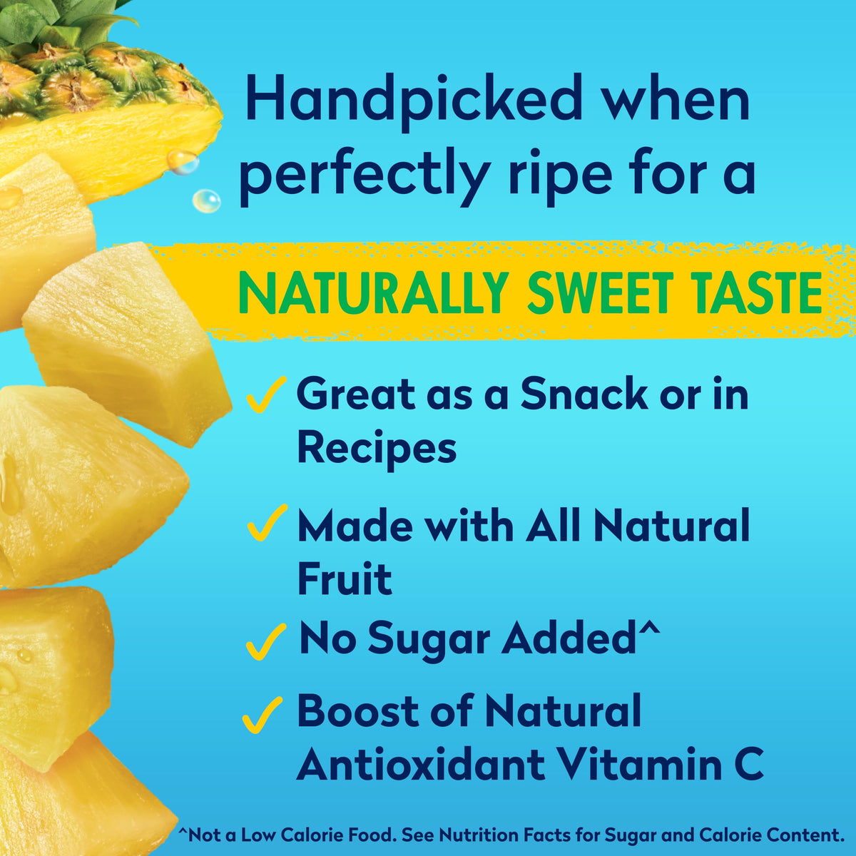 Dole Pineapple Chunks snack-portion image, perfect for on-the-go fruit.