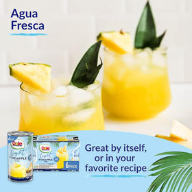 Dole Pineapple Juice served with ice to enhance cooling sensation