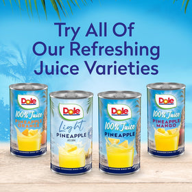 Dole Pineapple Juice glass shows refreshing tropical flavor ready for sipping.