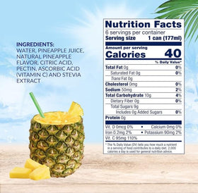 Dole Pineapple Juice 100% fruit juice with Vitamin C boost in a glass