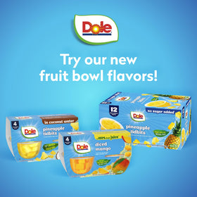 Dole Pineapple Tidbits refrigerated snack kept cool and fresh