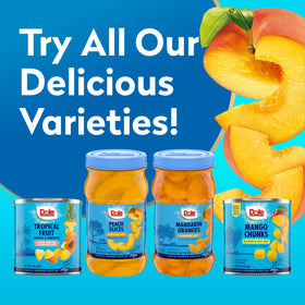 Dole sliced peaches in fruit salad, vitamin C boost.
