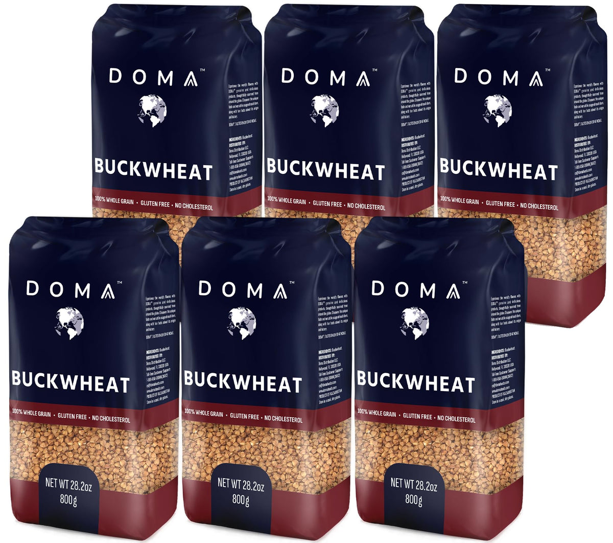 DOMA hulled toasted buckwheat groats bulk pack ready to cook