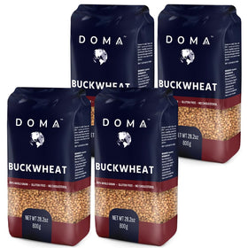 DOMA hulled toasted buckwheat groats pack, ready for pantry stocking.