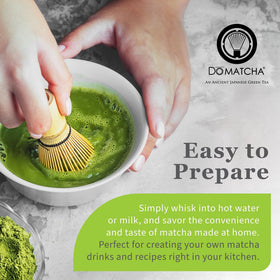DoMatcha cup with matcha latte inviting creamy texture and vibrant color.