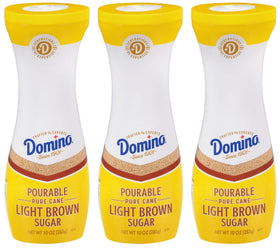 Domino Light Brown Sugar pourable form for easy baking and precise measuring