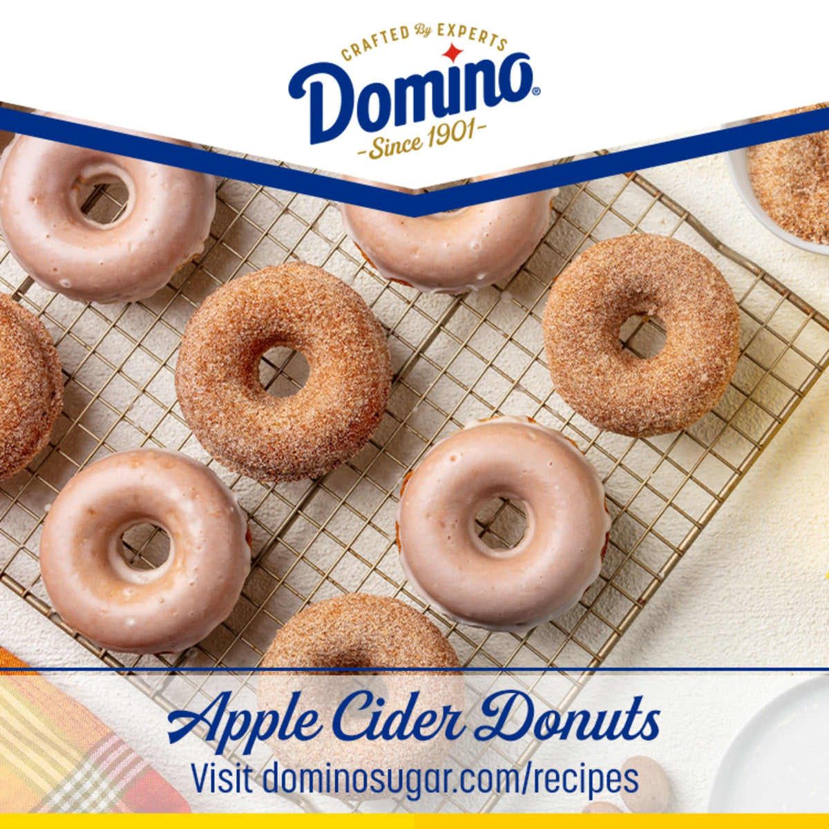Domino Light Brown Sugar packaging with resealable zipper bag emphasizing freshness.