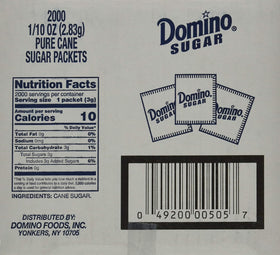 Office break room setup with Domino sugar packets for easy use.