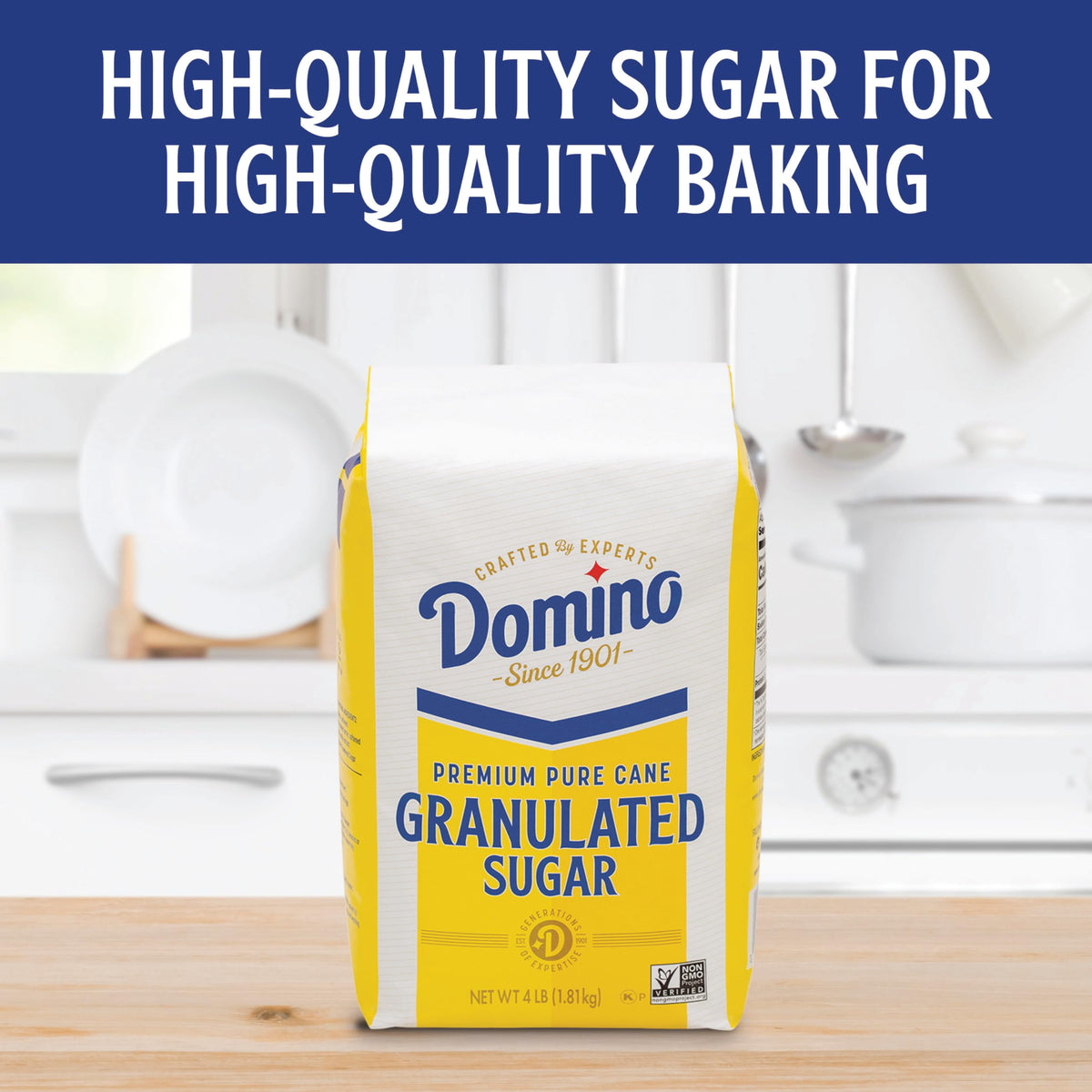 Domino sugar pouring into tea for quick, smooth sweetness