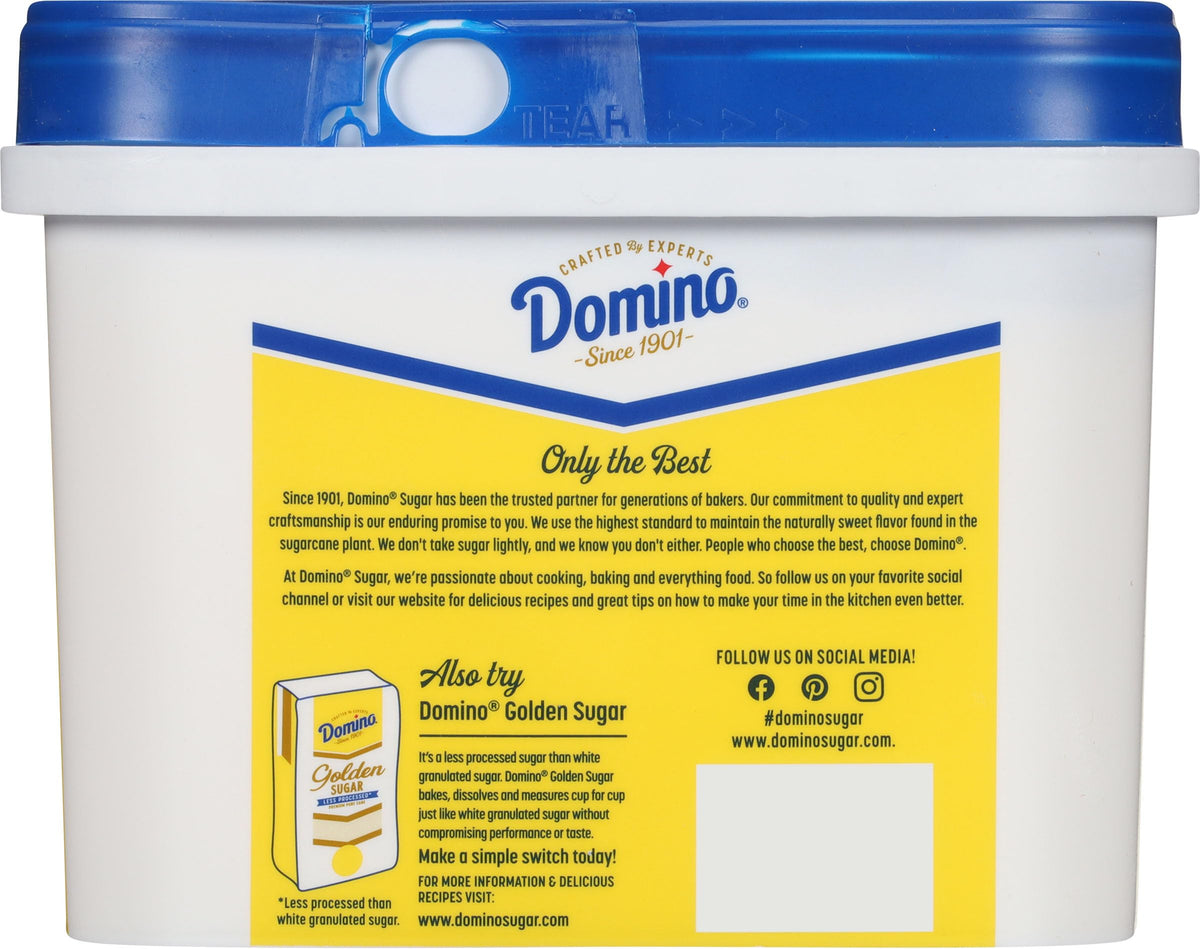 Two-pack sugar tub design for convenient baking supply.