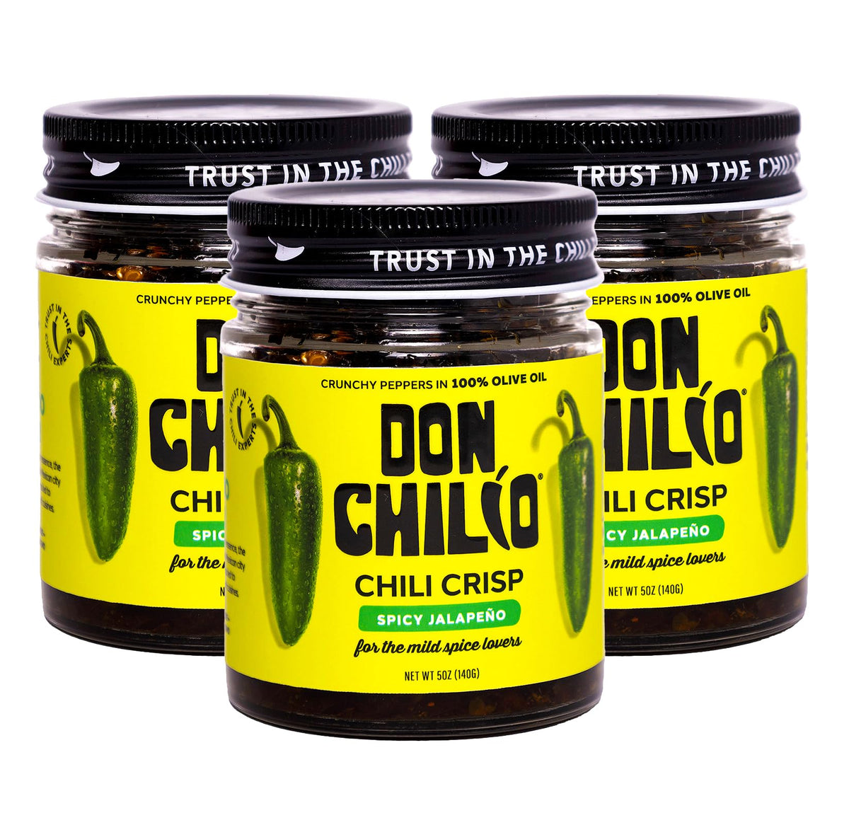 Don Chilio Mild Jalapeño Chile Crisp jar ready to elevate meals