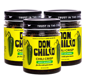 Don Chilio Mild Jalapeño Chile Crisp jar ready to elevate meals