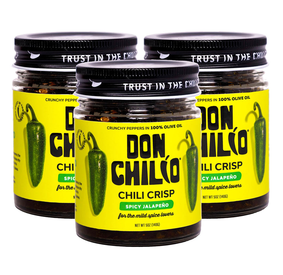 Don Chilio Mild Jalapeño Chile Crisp jar ready to elevate meals