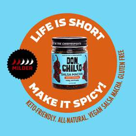 Don Chilio Smoky Salsa Macha on pasta dish for a rich smoky finish