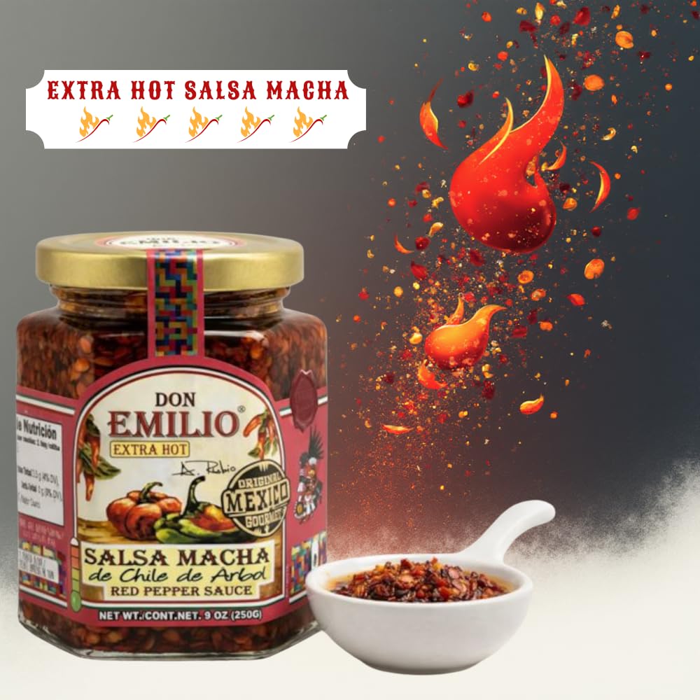 Don Emilio Salsa Macha Extra Hot Swicy ice cream concept hints bold dessert pairing.