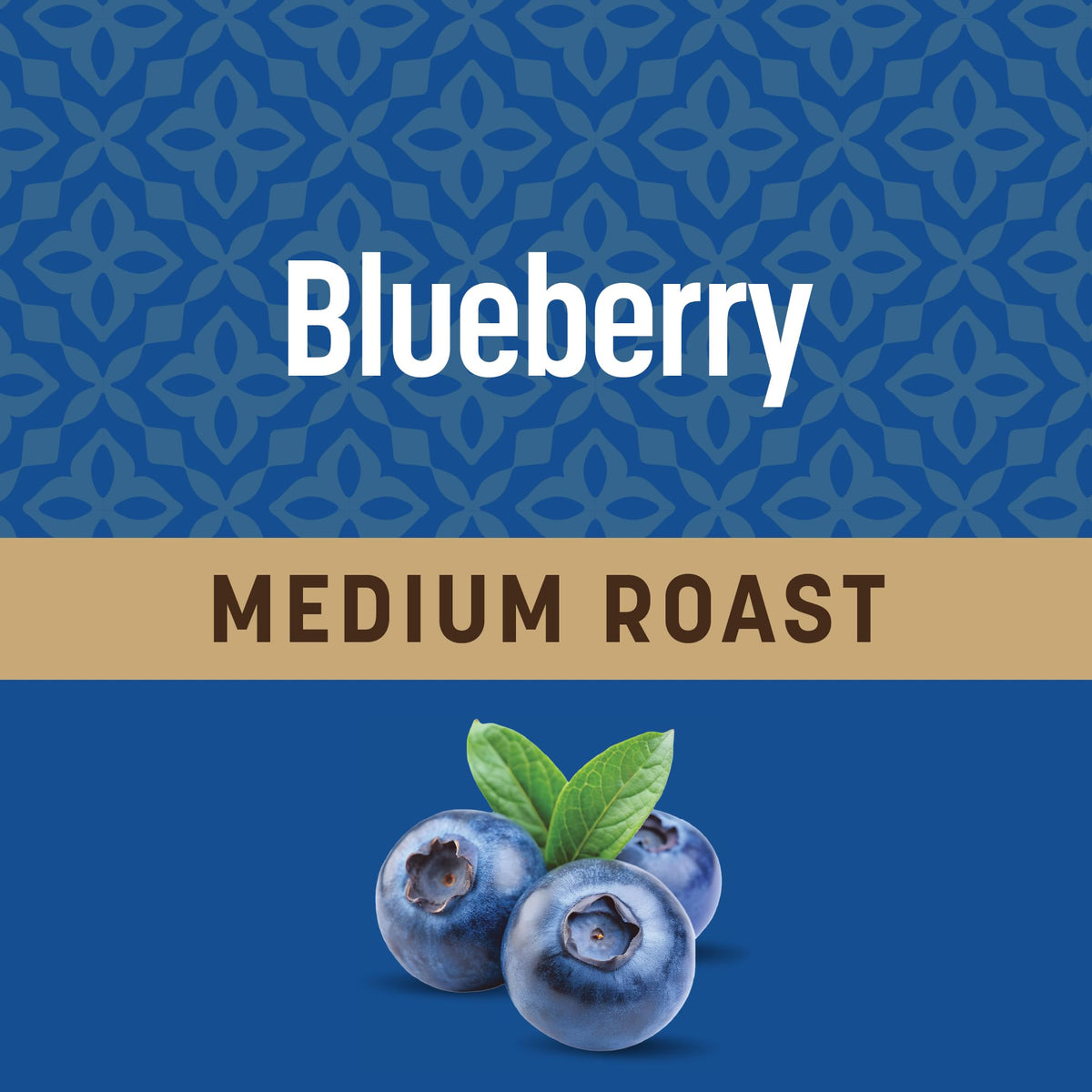 Don Francisco's Blueberry Ground Coffee brewed cup with steam and aroma