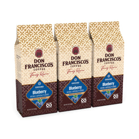 Don Francisco's Blueberry Ground Coffee pack front for a fresh morning ritual