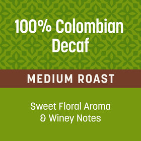 Close-up of the aroma from Don Francisco's Decaf Colombia coffee