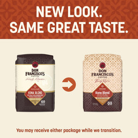 Kona Blend aroma with 10% Kona beans delivers delicate floral notes in every cup.