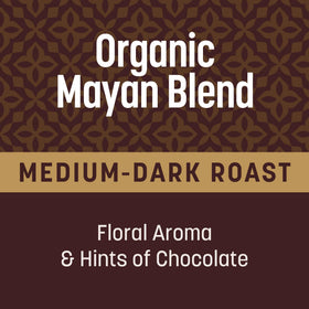 Close-up of Organic Mayan Blend pods—aroma-rich cup with floral notes.