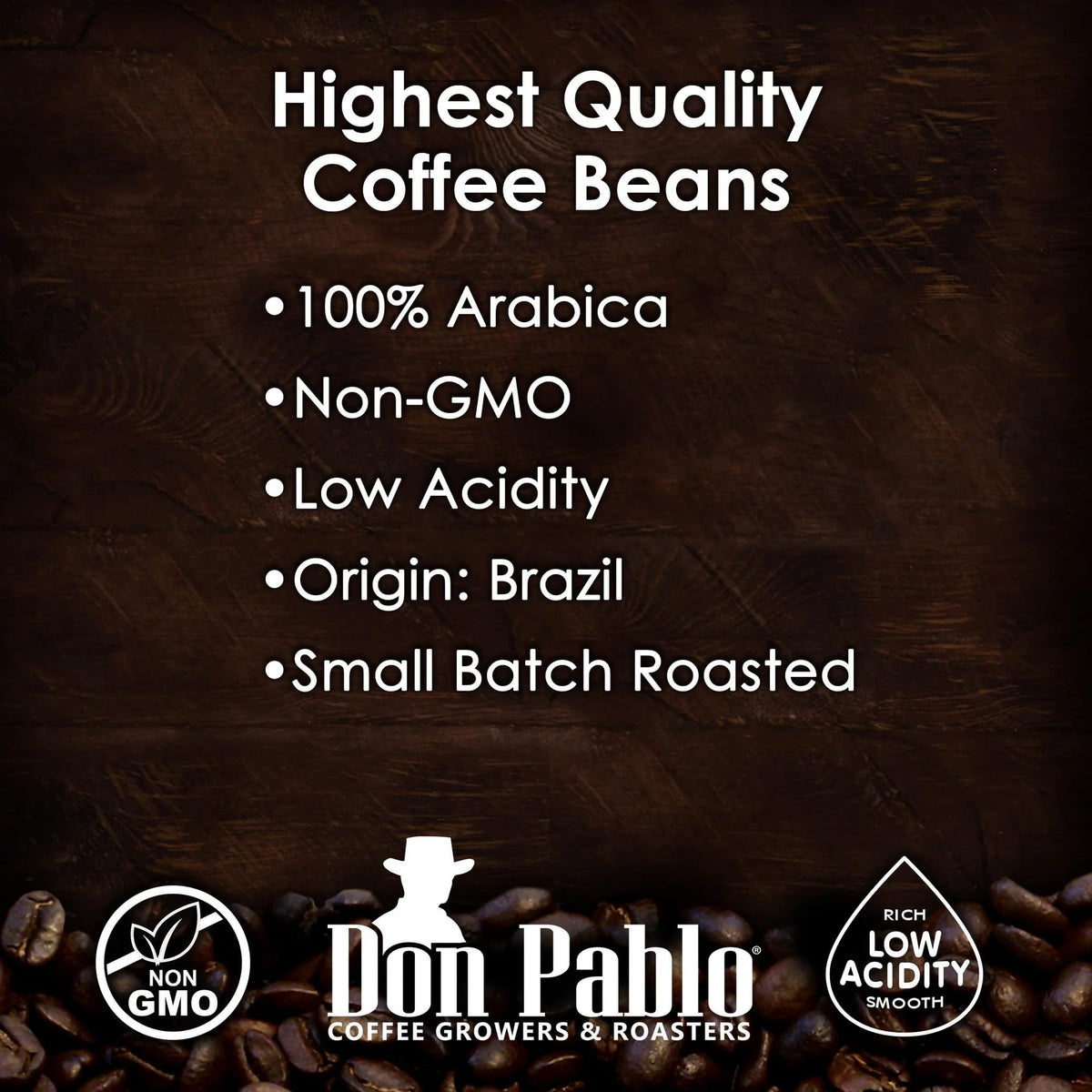 Don Pablo Arabica beans in bag evoke vibrant flavors for drip or French press
