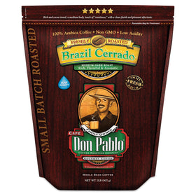 Don Pablo Brazil Cerrado semi-washed close-up beans highlighting rich aroma and balanced sweetness