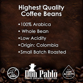 Cafe Don Pablo ground coffee prepared for pour-over extraction.