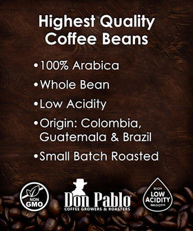 Aroma-steaming cup of Don Pablo Signature Blend ready for pour-over or espresso